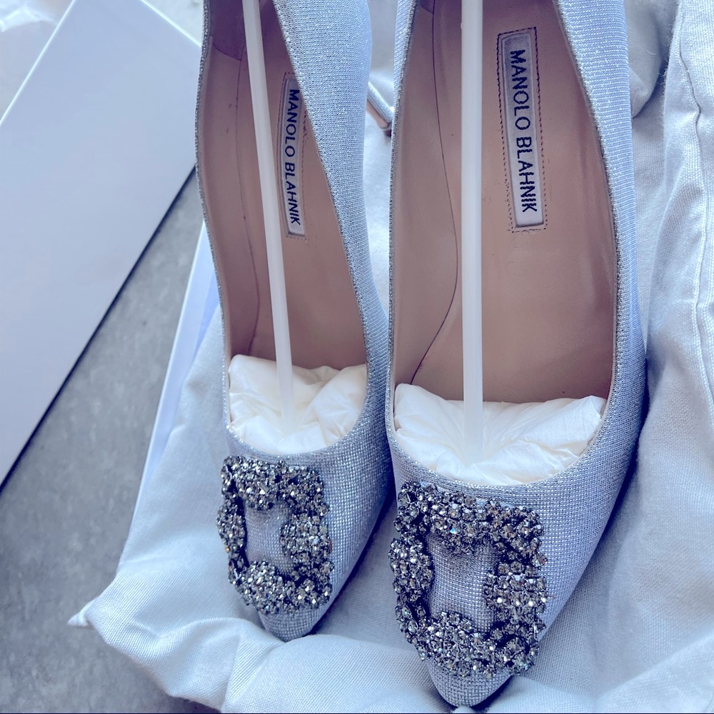 Manolo Blahnik HANGISI GLITTER 90